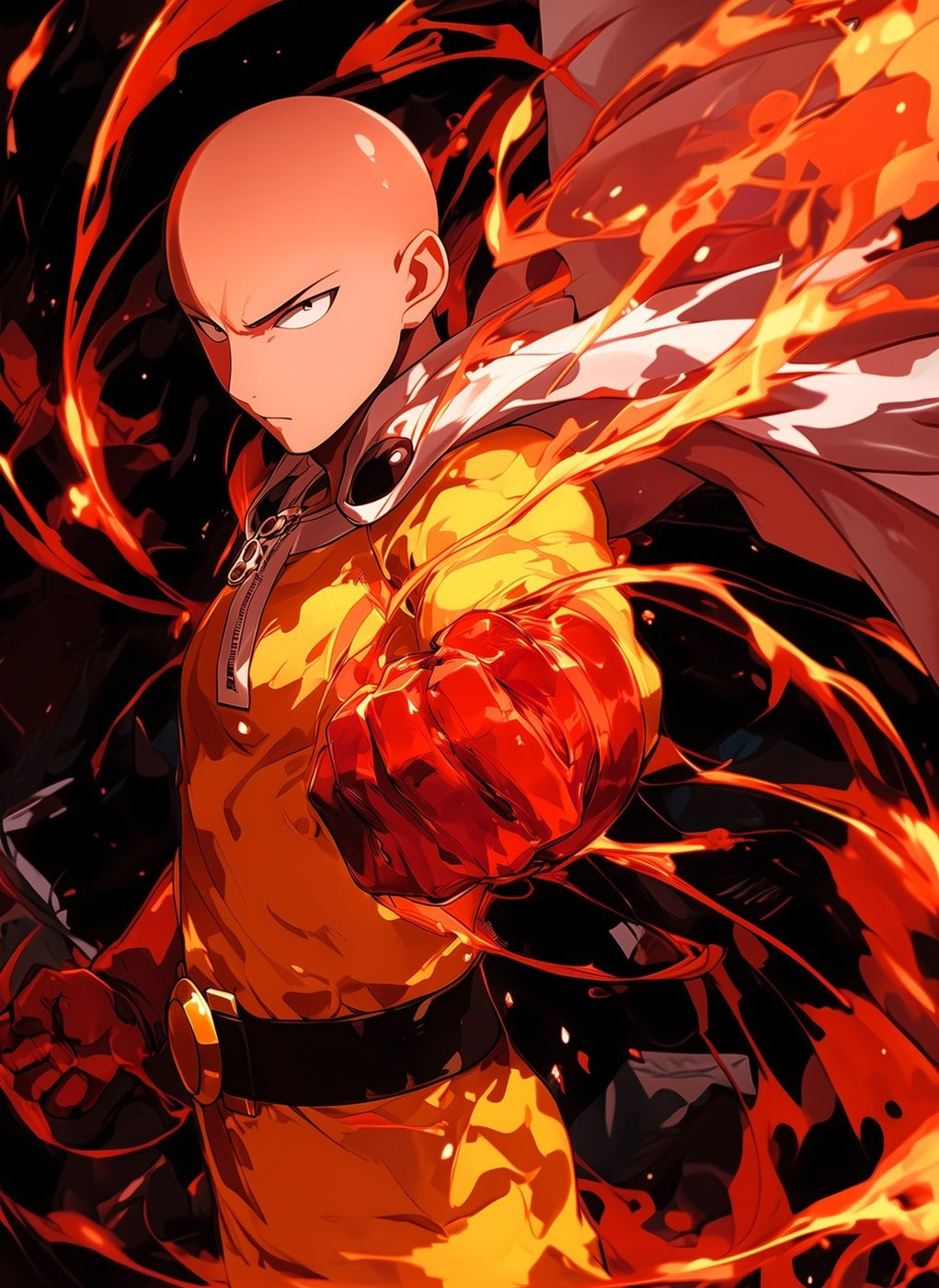 Saitama metal poster artwork
